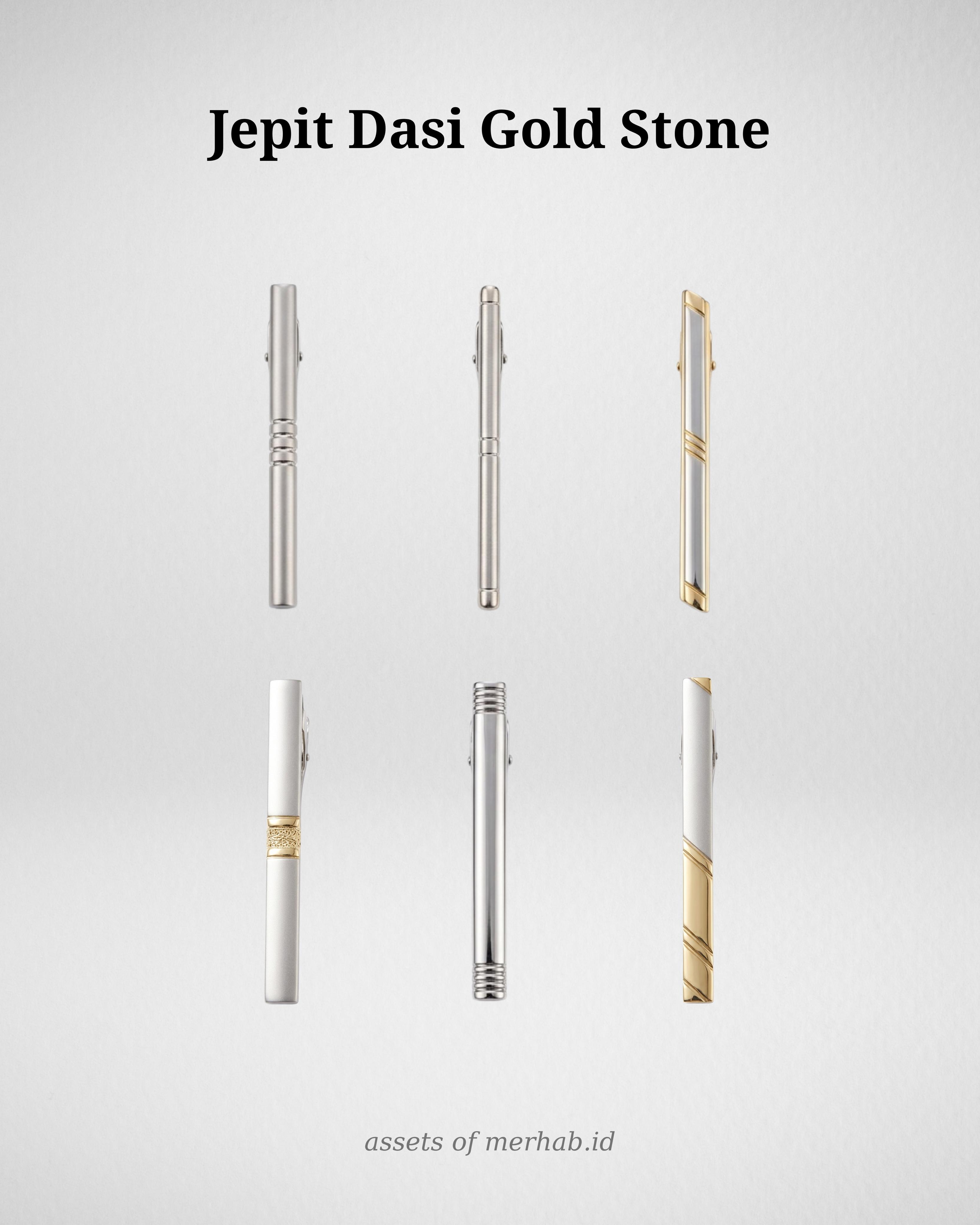 Jepit Dasi Gold Stone
